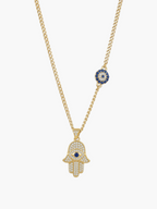 Hamsa with Evil Eye Charm Necklace