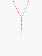 Lariat Lip Colors Chain Neklace