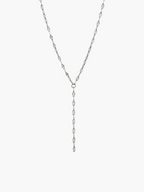 Lariat Lip Texture Chain Necklace