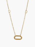 Carabiner Oval Spring Gate Heart Chain Necklace