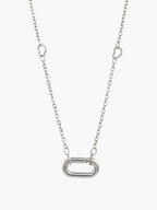 Carabiner Oval Spring Gate Heart Chain Necklace