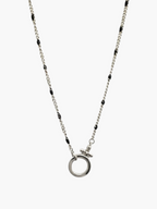 Carabiner Spring Gate with Black Chain Necklace