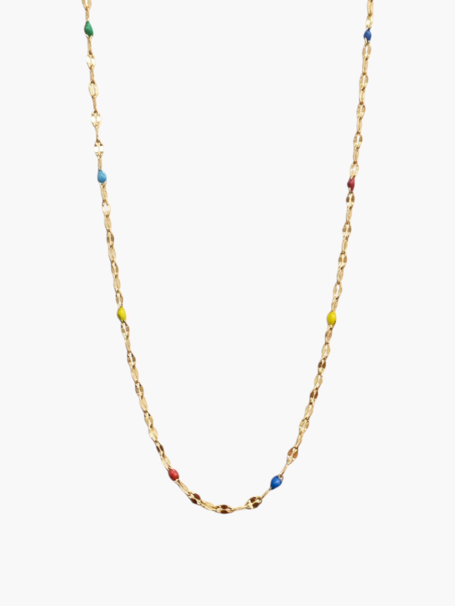 Lip Thin Colorful Chain Necklace