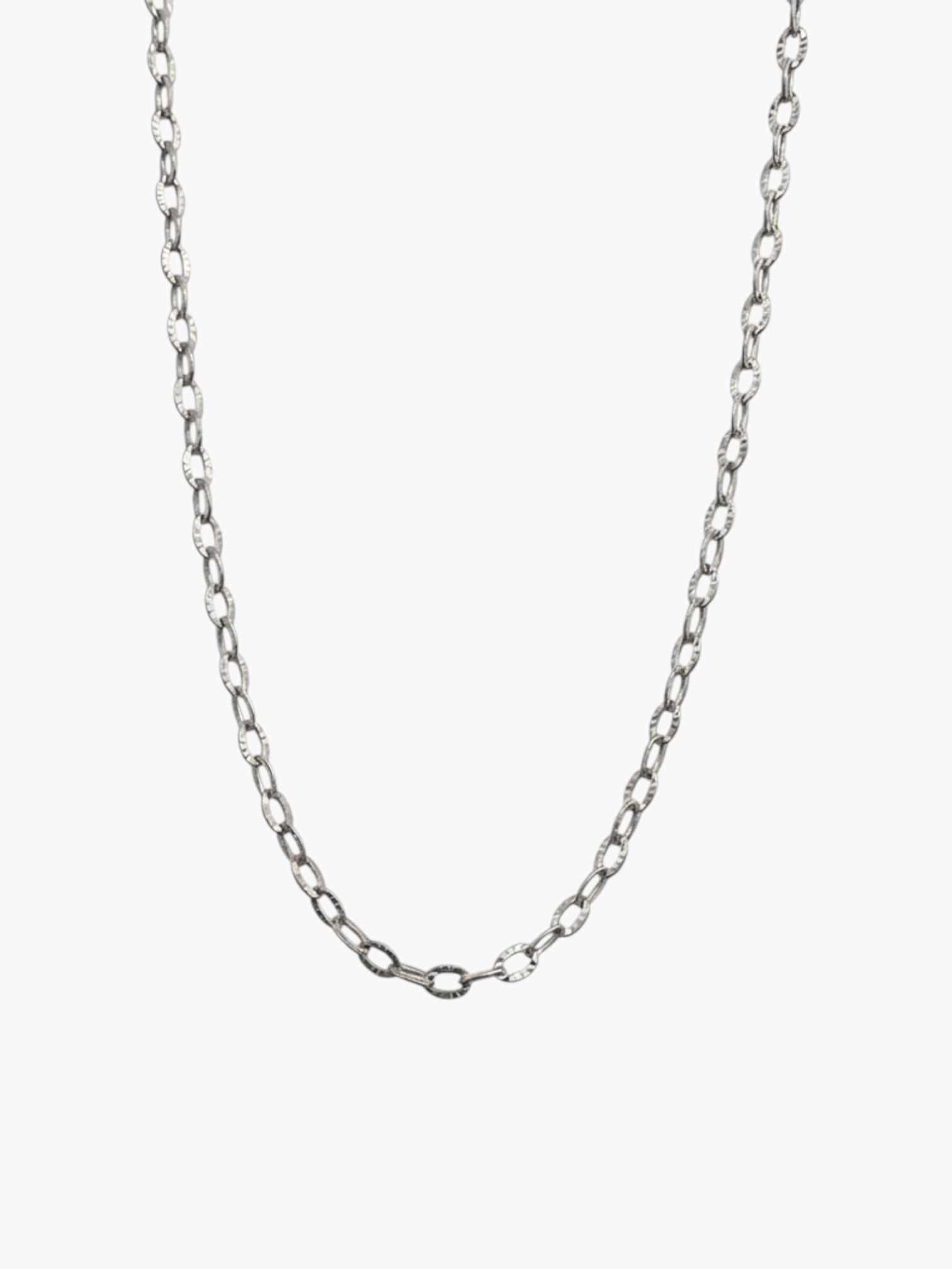 Texture Oval Chain Necklace