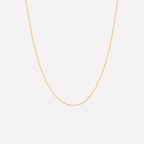 Thin Diamond Cut Lip Chain Necklace