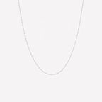Thin Diamond Cut Lip Chain Necklace
