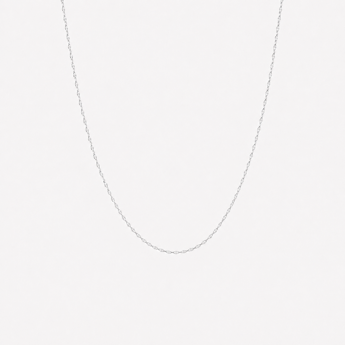 Thin Diamond Cut Lip Chain Necklace