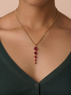 Tennis Five Links Thin Curb Chain Necklace