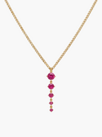 Tennis Five Links Thin Curb Chain Necklace