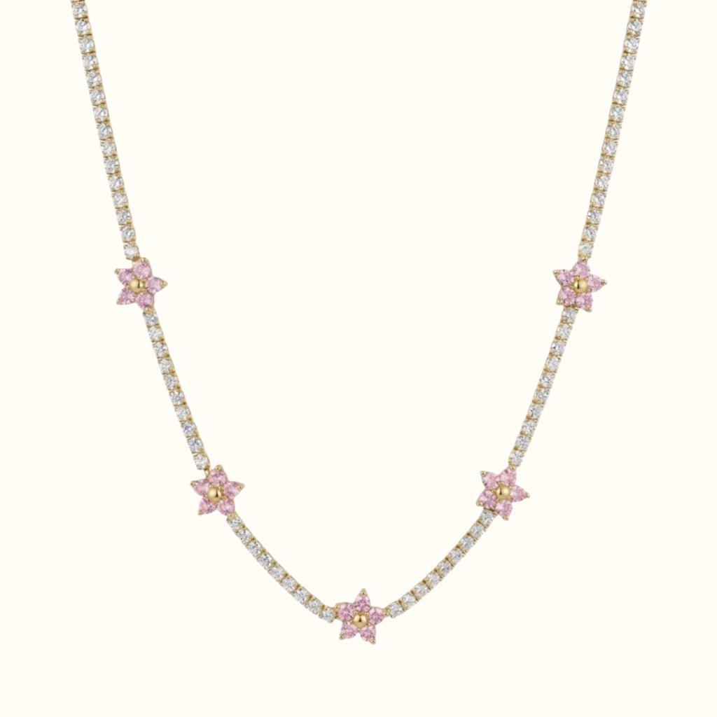 Tennis Flower Necklace