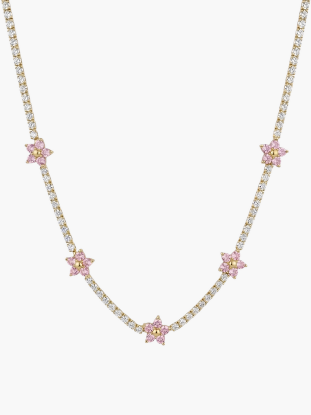 Tennis Flower Necklace