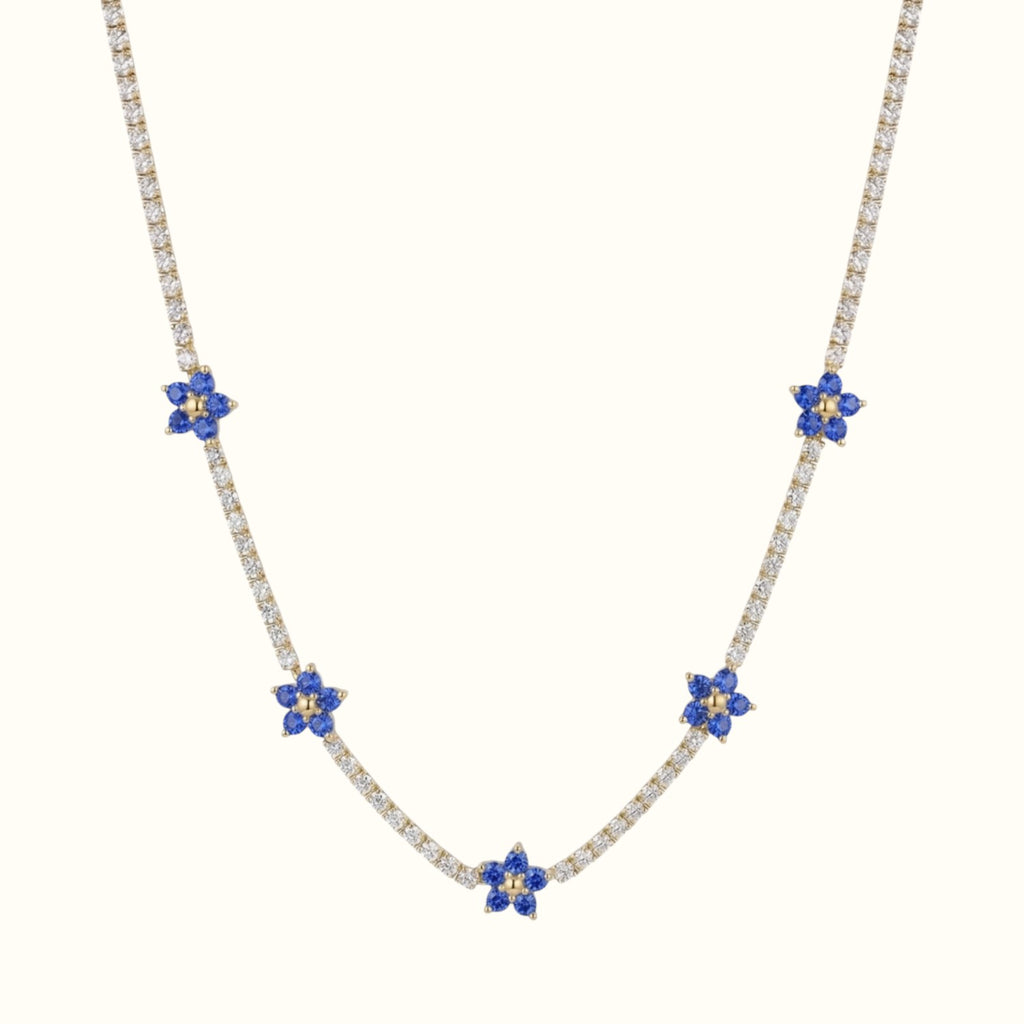 Tennis Flower Necklace