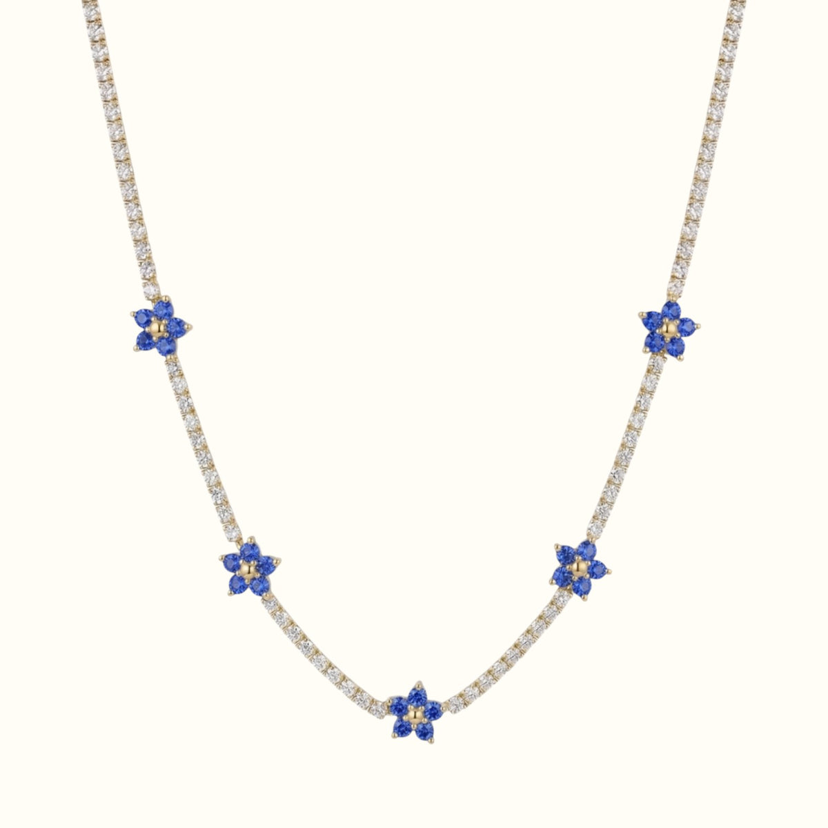 Tennis Flower Necklace