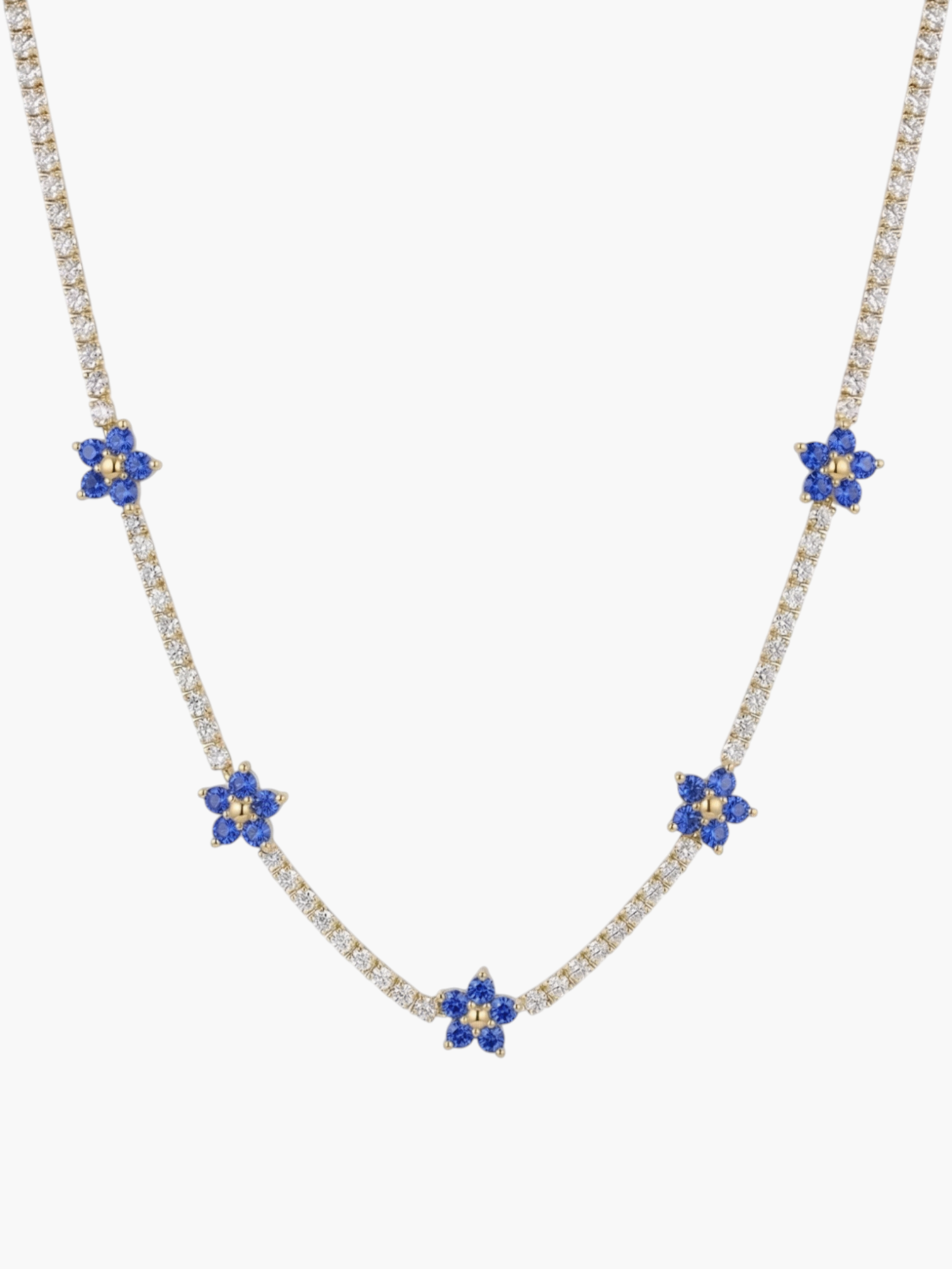 Tennis Flower Necklace