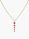 Tennis Five Links Thin Curb Chain Necklace