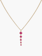 Tennis Five Links Thin Curb Chain Necklace