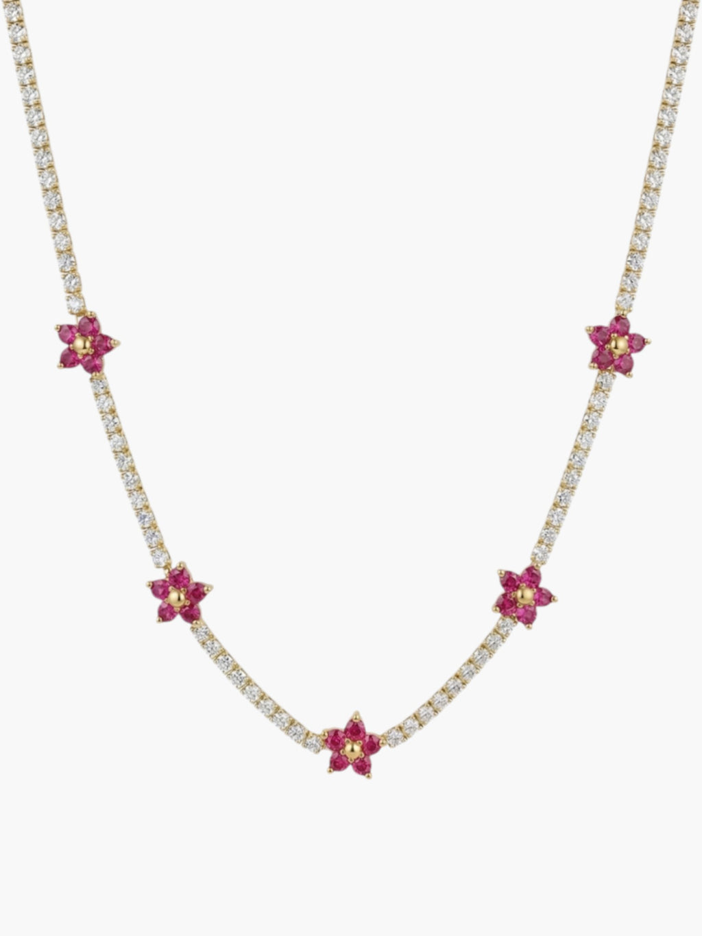 Tennis Flower Necklace