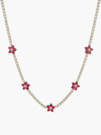 Tennis Flower Necklace