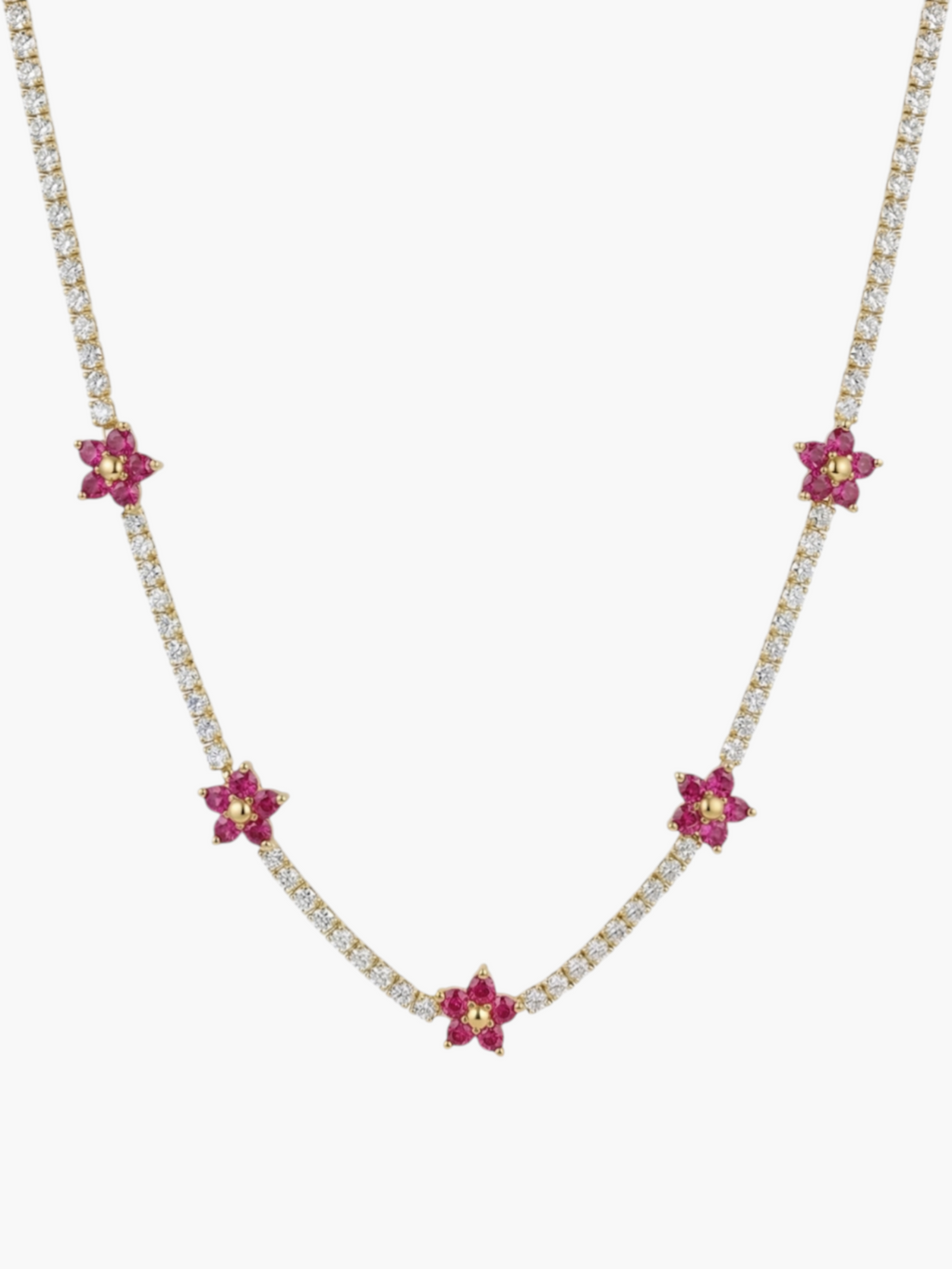 Tennis Flower Necklace