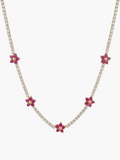 Tennis Flower Necklace