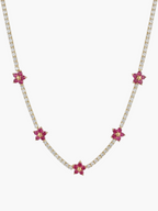 Tennis Flower Necklace
