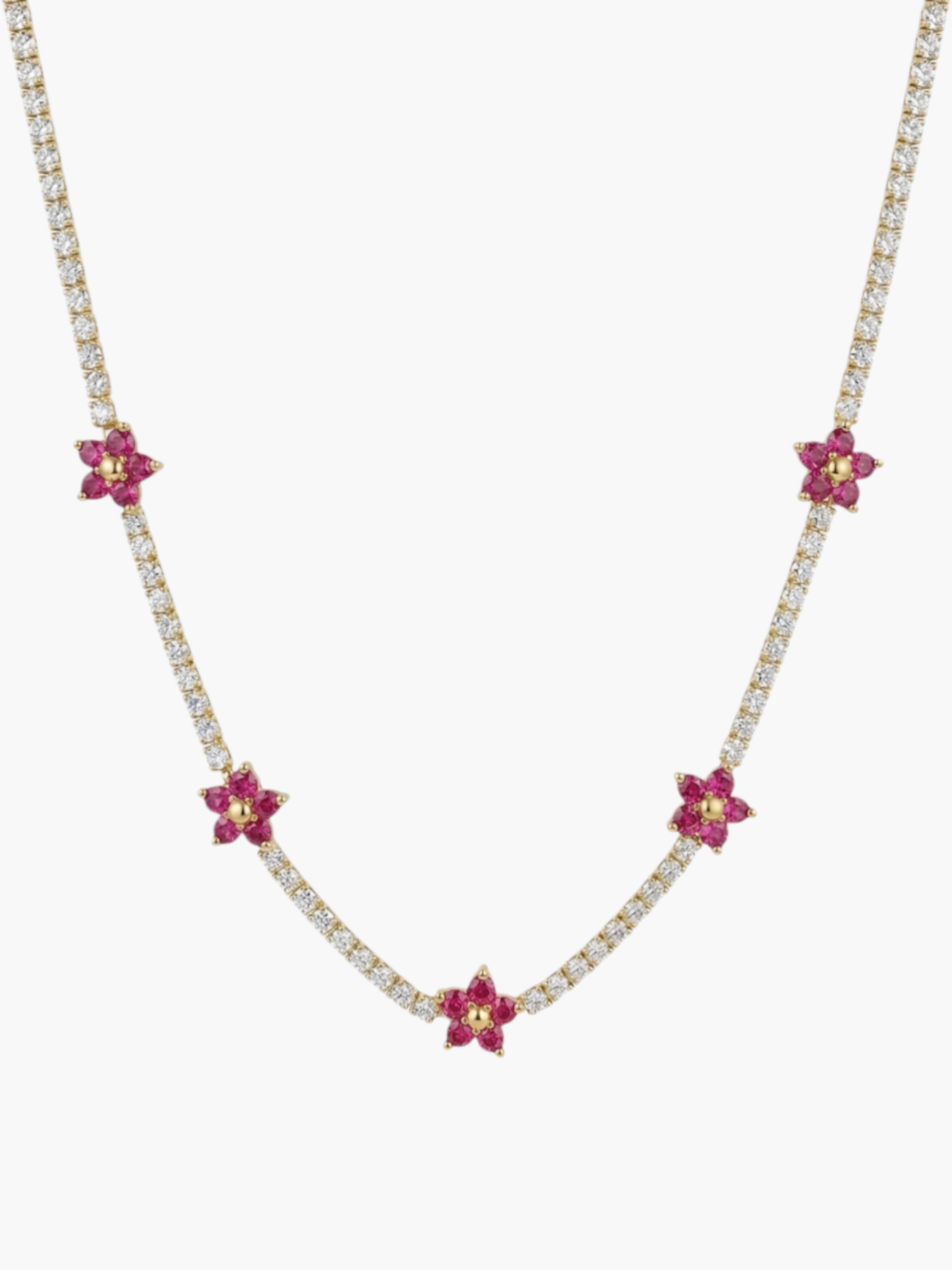 Tennis Flower Necklace
