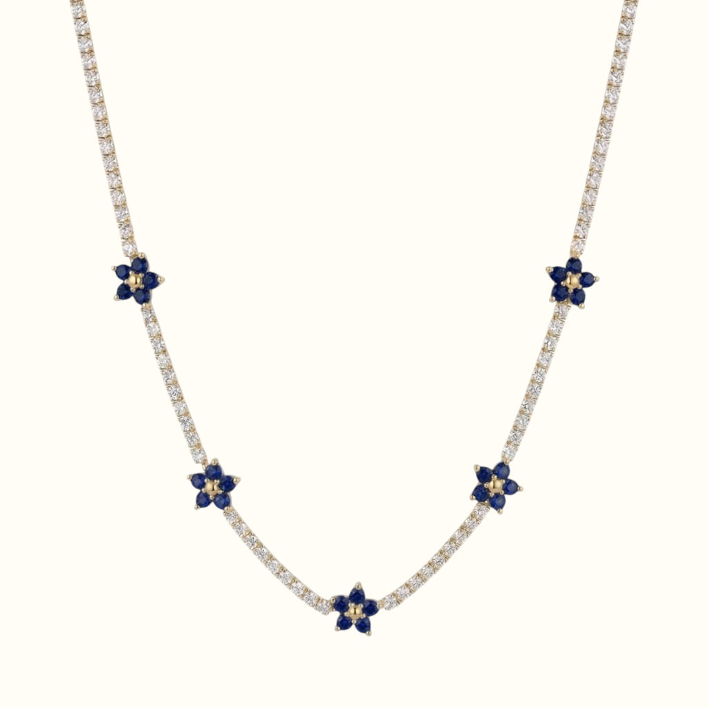 Tennis Flower Necklace