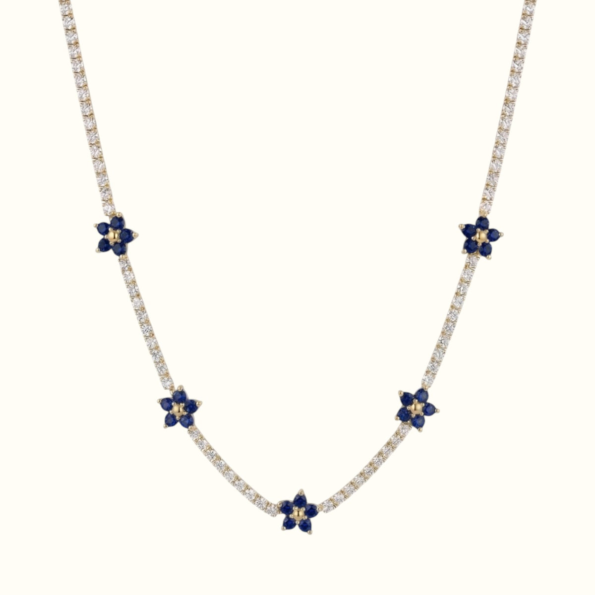 Tennis Flower Necklace