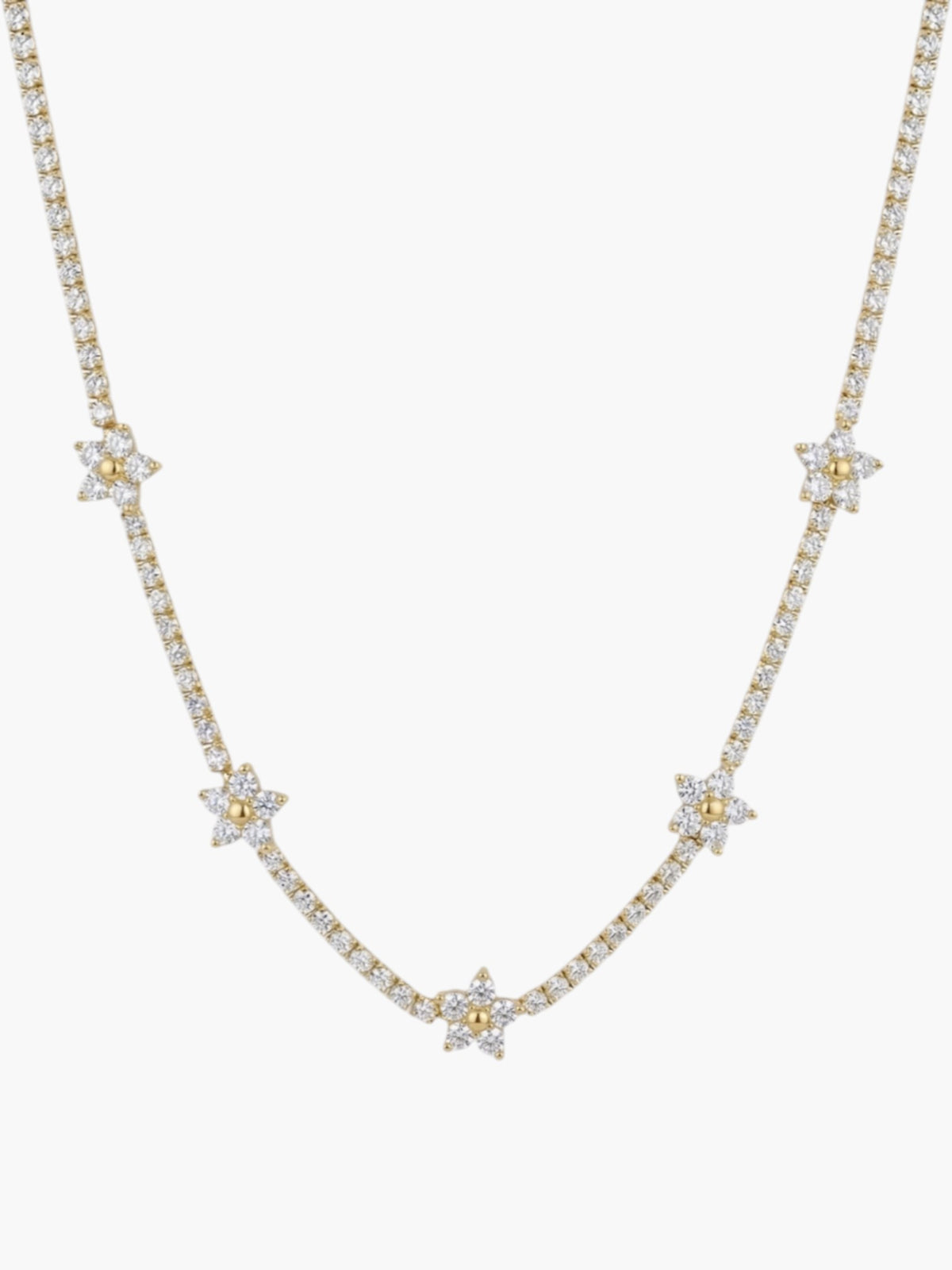 Tennis Flower Necklace