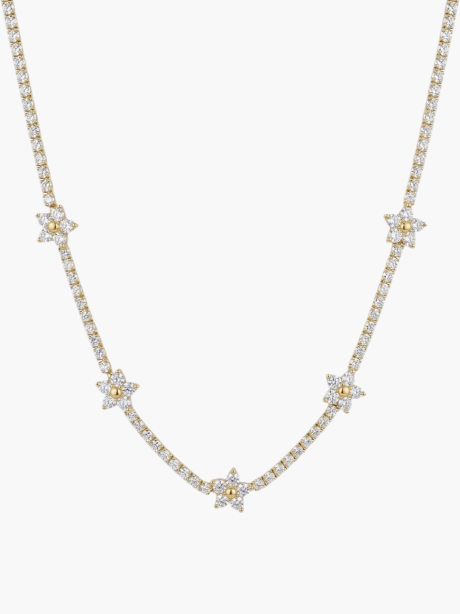 Tennis Flower Necklace