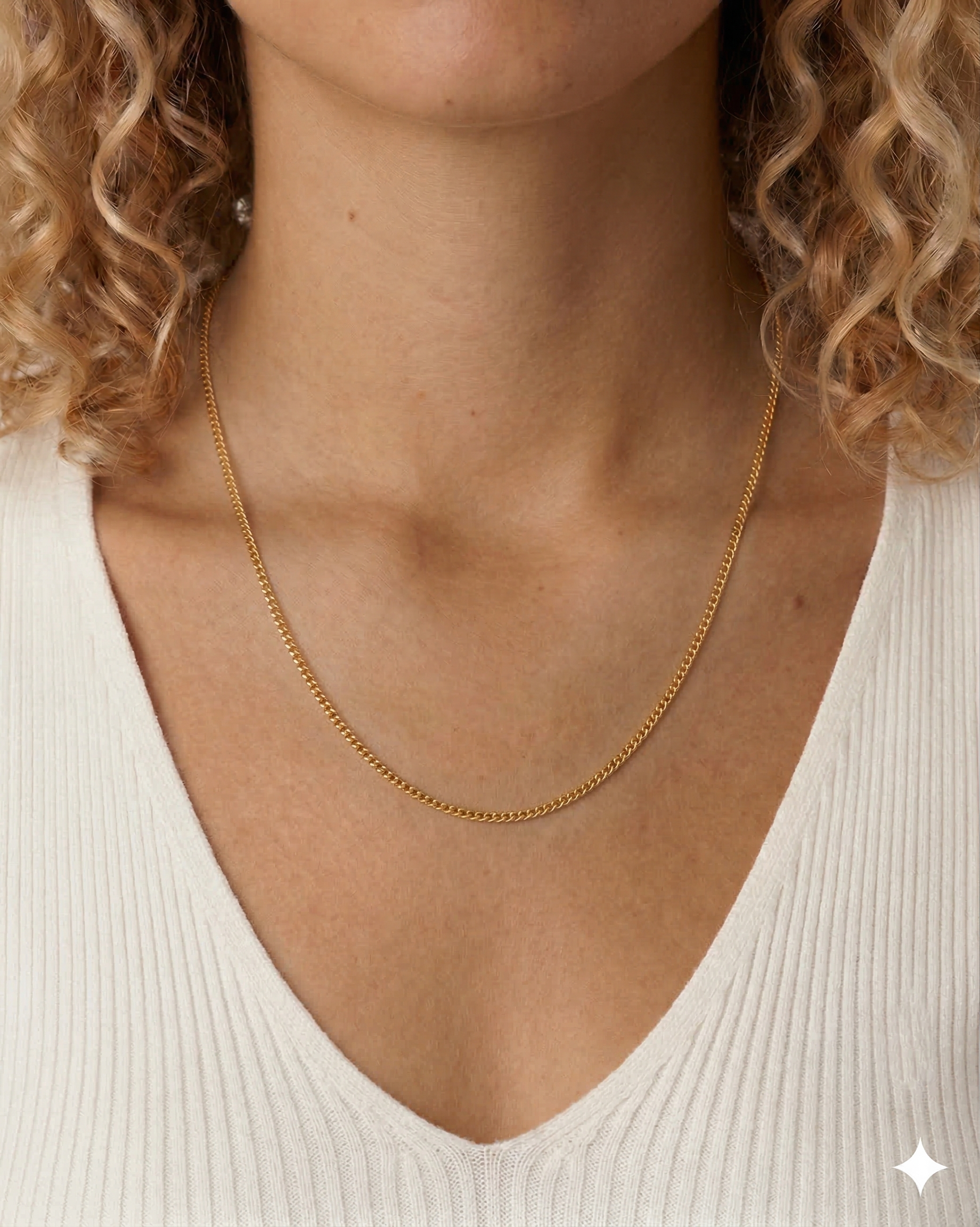 Thin Curb Chain Necklace