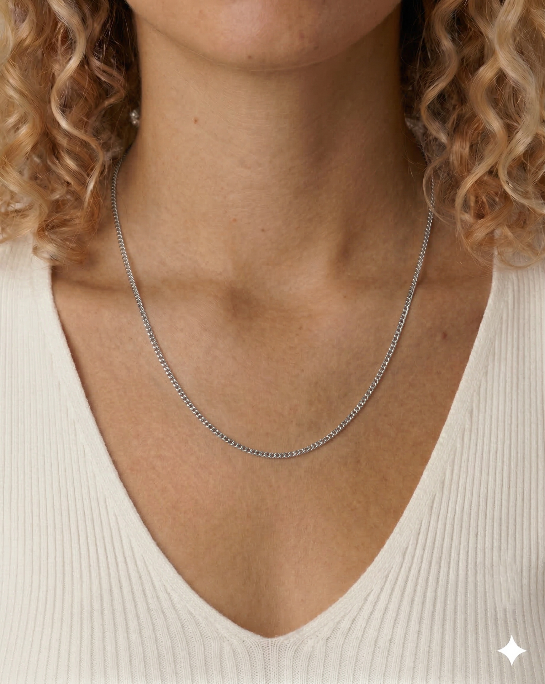 Thin Curb Chain Necklace