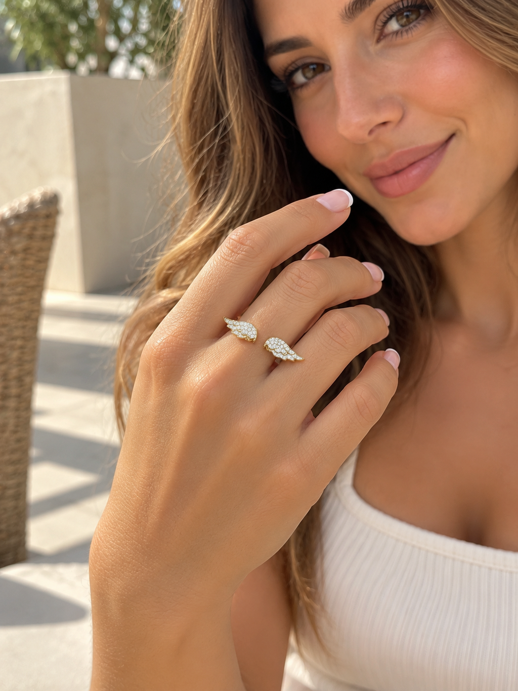 DUGO Angel Wing Ring Adjustable – view 4
