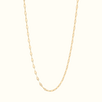 DUGO gold diamond cut lip chain necklace with a delicate and modern link design for elegant layering.