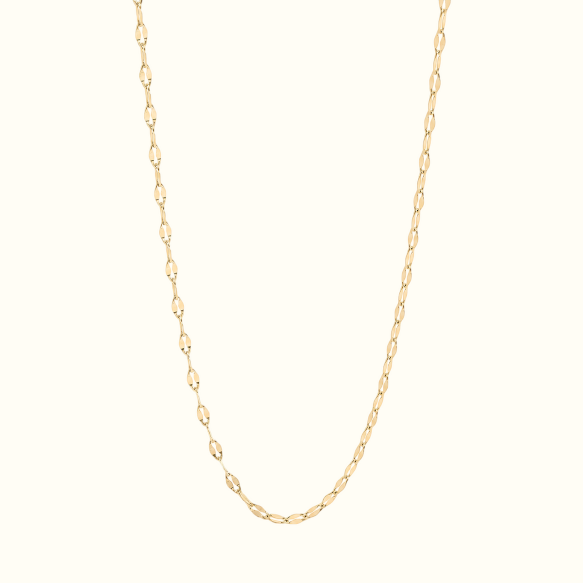 DUGO gold diamond cut lip chain necklace with a delicate and modern link design for elegant layering.
