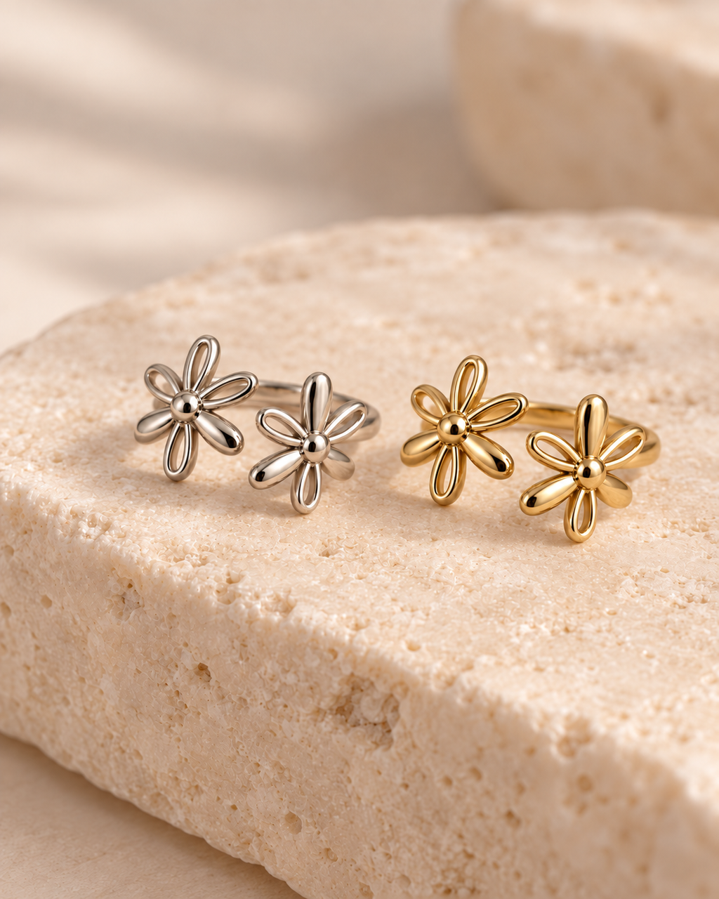 DUGO Double Flower Ring Adjustable – view 7