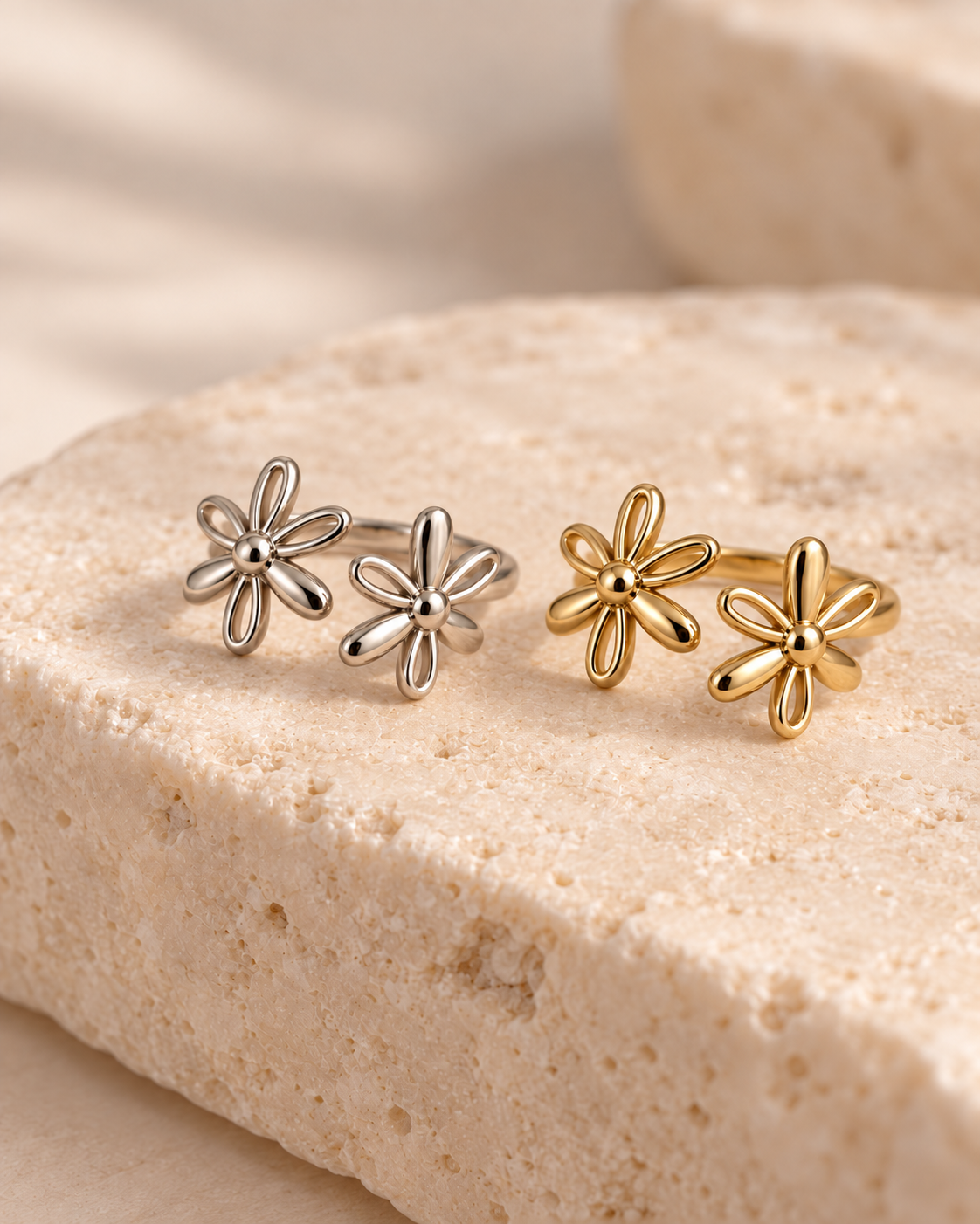 DUGO Double Flower Ring Adjustable – view 7