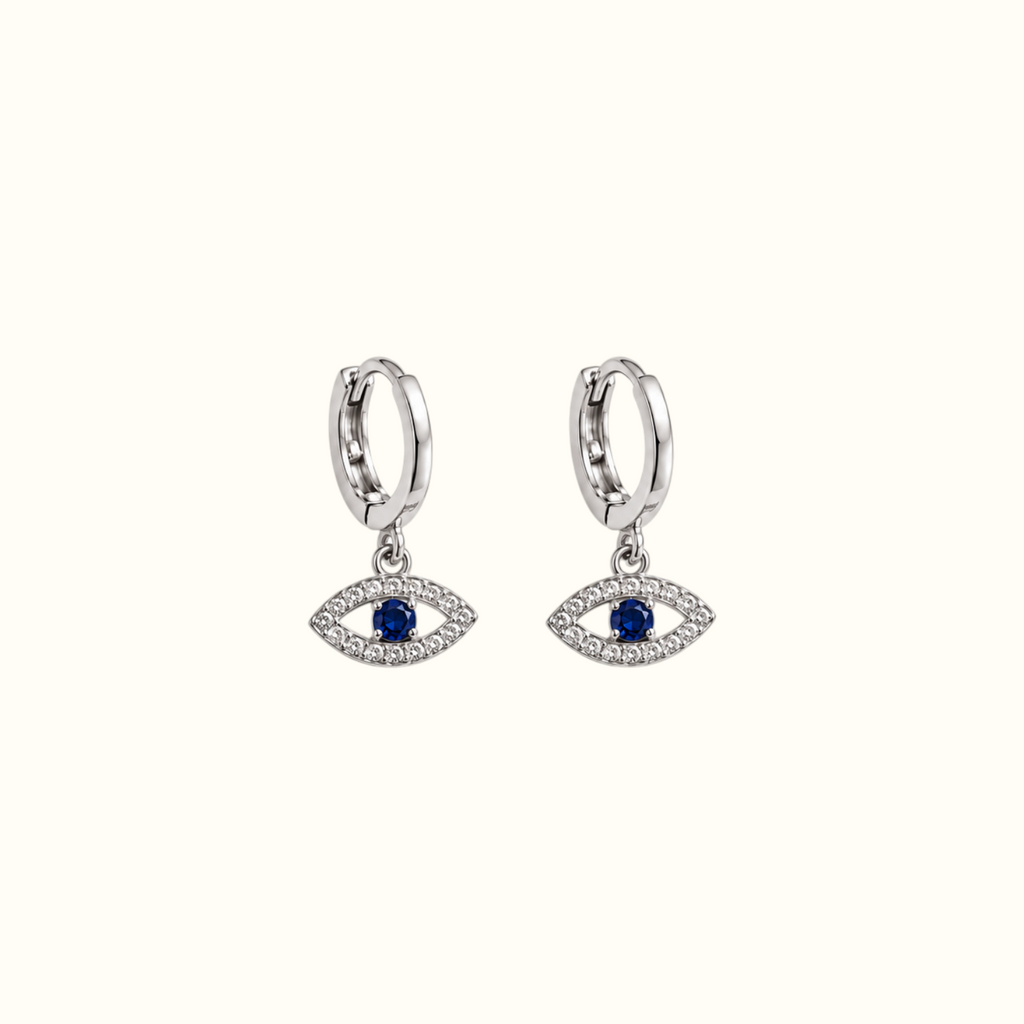 DUGO Evil Eye Huggie Hoop Earrings – view 2