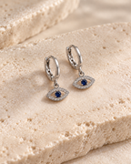 DUGO Evil Eye Huggie Hoop Earrings – view 7