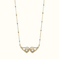 DUGO gold Angel Wings Zirconia Necklace, 18K gold filled and waterproof
