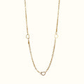 DUGO minimalist gold heart cable chain necklace made of waterproof 18K gold filled stainless steel