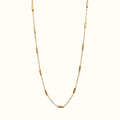 DUGO minimalist 18K gold filled stainless steel tube cable chain necklace with a waterproof, non-tarnish finish.