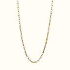DUGO 18K gold-filled Venetian box chain necklace in a classic link design, durable and tarnish-resistant.