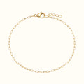 DUGO dainty 18K gold filled Venetian chain bracelet with a lobster clasp and adjustable extender.