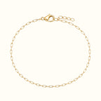 DUGO dainty 18K gold filled Venetian chain bracelet with a lobster clasp and adjustable extender.