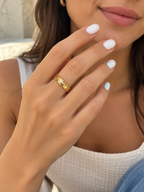 DUGO Hammered Band Ring Adjustable – view 2
