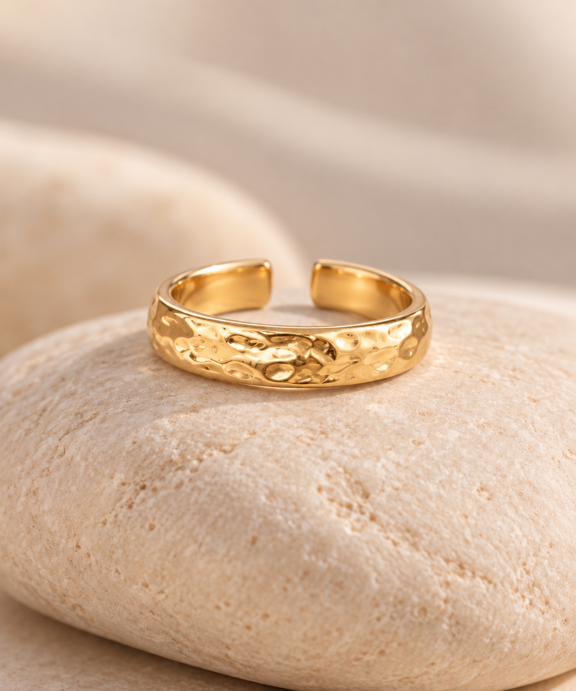DUGO Hammered Band Ring Adjustable – view 3