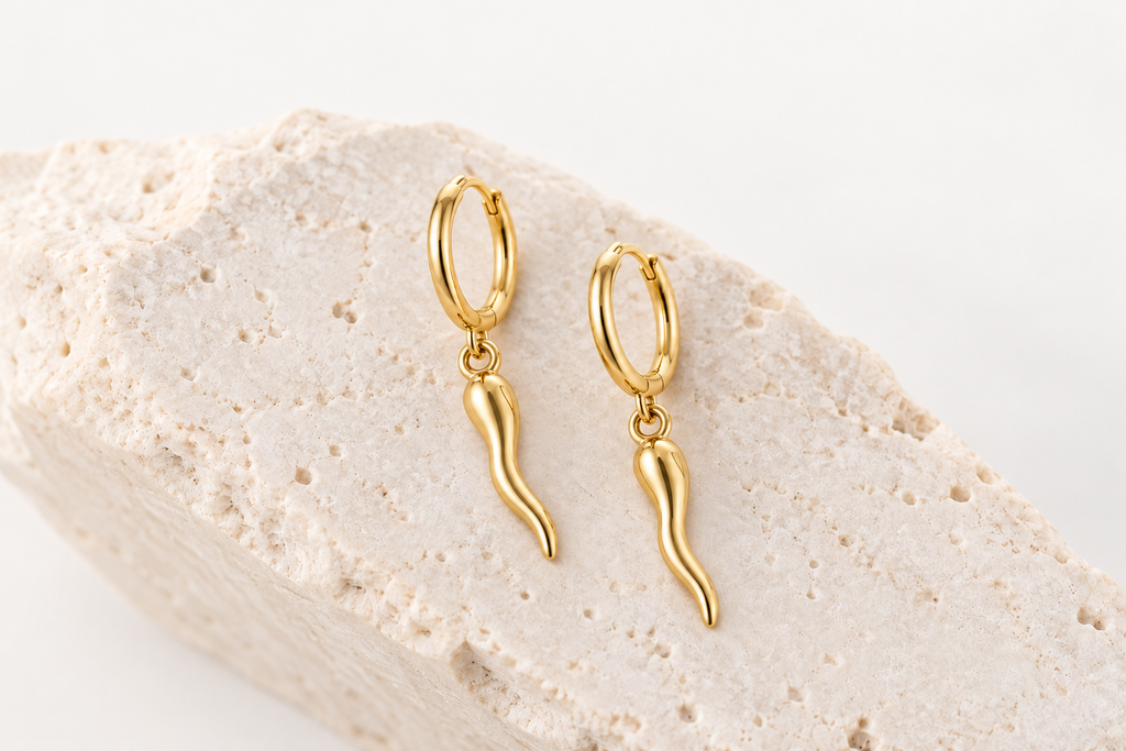DUGO Italian Horn Earrings – view 4