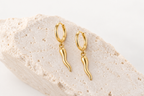 DUGO Italian Horn Earrings – view 4