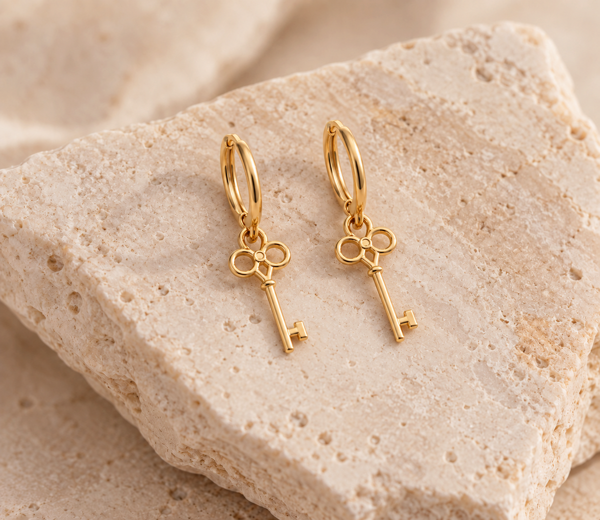 DUGO Key Hoop Earrings – view 4